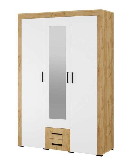 дуб крафт золотой / белый с тиснением поры дерева