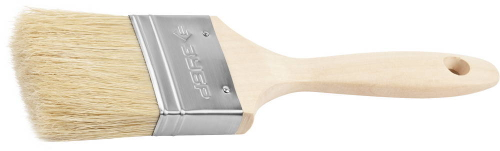 Кисть плоская ЗУБР ″УНИВЕРСАЛ-ЭКСПЕРТ″, светлая натуральная щетина, деревянная ручка, 2,5″/63мм