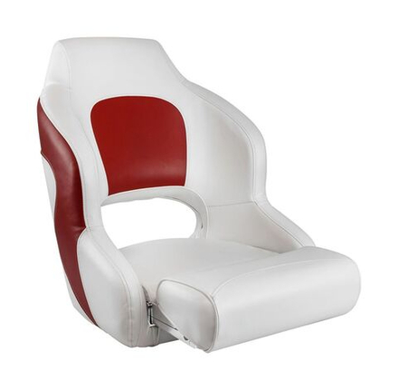 Кресло с болстером Premium Captain's Bucket, обивка винил, цвет белый/красный, Marine Rocket