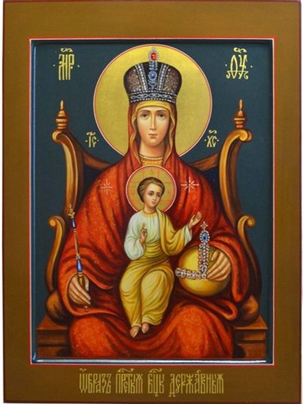 Державная Богородица. Рукописная икона.