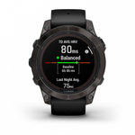 Смарт часы Garmin Fenix 7 Pro Sapphire Solar титановый угольно-серый DLC с черным ремешком