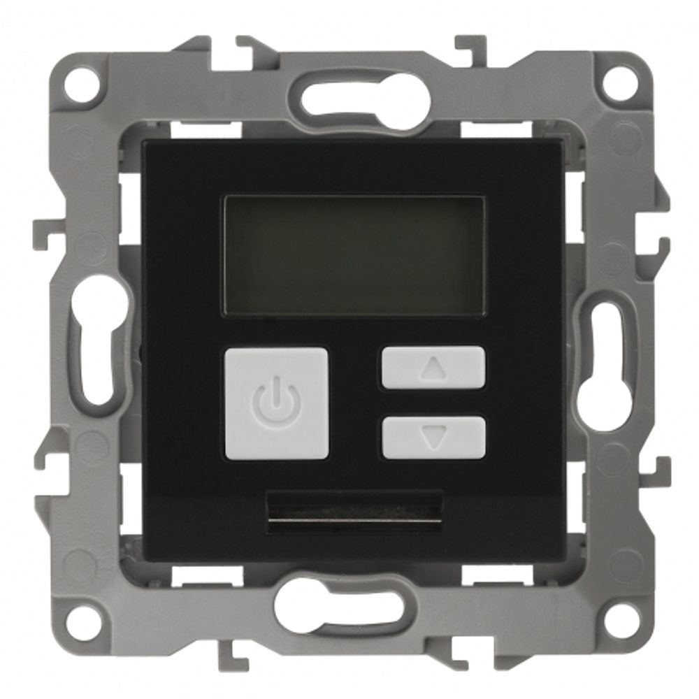 12-4111-05 ЭРА Терморегулятор универс. 230В-Imax16А, IP20, Эра12, антрацит