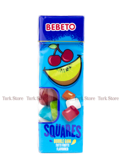 Жевательная резинка Bebeto Squares тутти-фрутти 31,2 гр