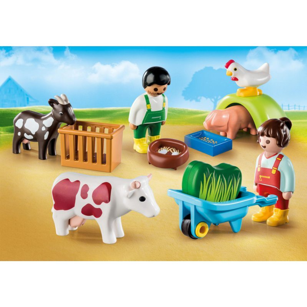Playmobil - 1.2.3 Маленькая ферма 71158