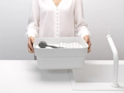 Brabantia Мойочный контейнер Sink Side с крылом для сушки, светло-серый 302688