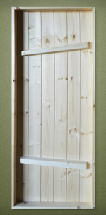 Дверь деревянная клиновая для бани