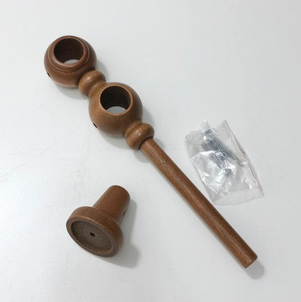 Кронштейн деревянный двойной d28/28 мм, цвет дуб