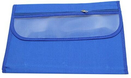 Папка д/труда А4 1отд. липучка, ткань "Синяя"