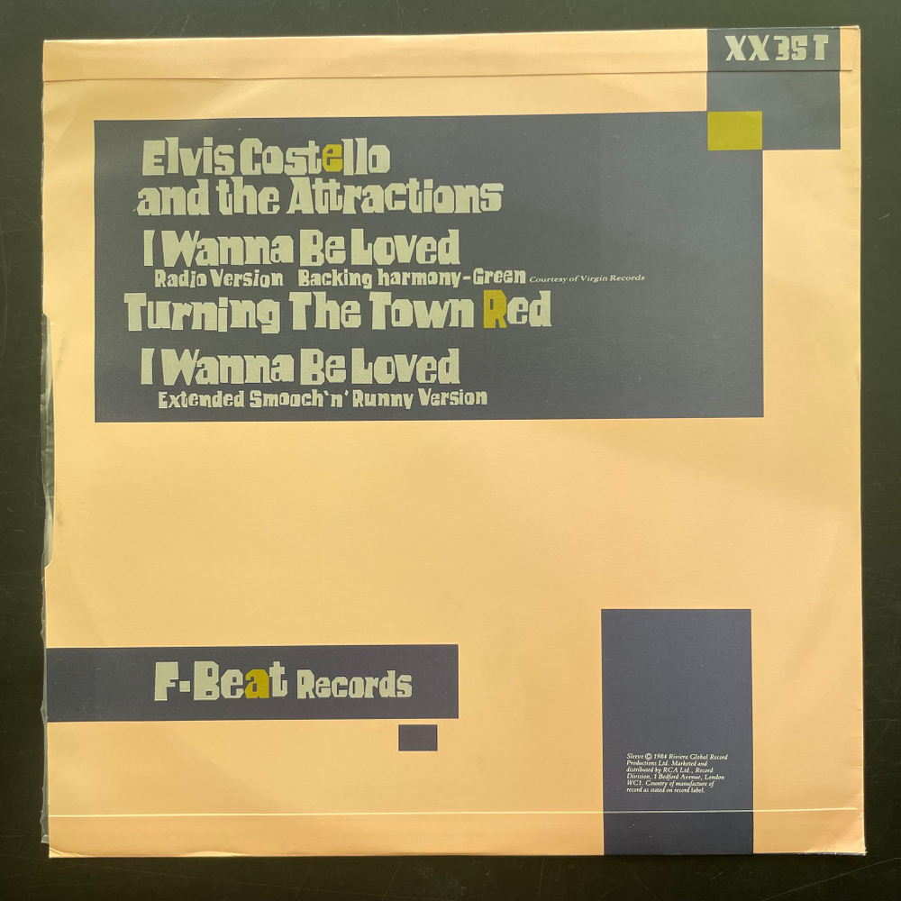 Elvis Costello And The Attractions ‎– I Wanna Be Loved (Англия 1984г.) 12", 45 RPM