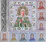 Принт-ЖС7 Ткань с нанесенной авторской схемой Матрона Московская (Жемчужная серия) +инструкция