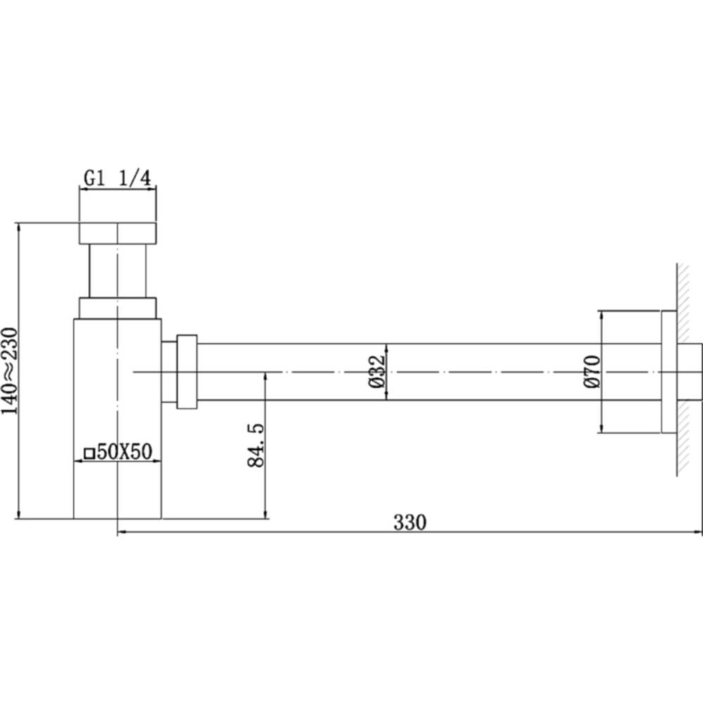 Сифон для раковины Abber AF0031B Черный матовый