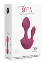 Розовый анально-вагинальный вибратор Sofia - 13 см. (Цвет: розовый)
