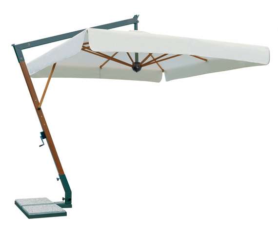 Зонт профессиональный Torino Braccio, 200х300 см, имитация ироко, слоновая кость