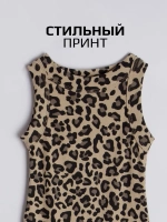 Платье для девочки летнее, леопардовое