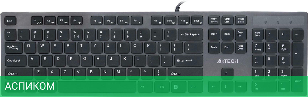 Клавиатура A4Tech KV-300H серый/черный