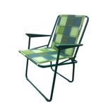 Кресло складное Фольварк мягкое арт.с565/66 (5 шт в упаковке (каркас зеленый, ткань зелено-серая клетка))