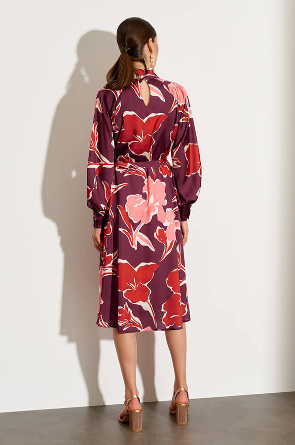 51425 Платье женское (бордовый принт)