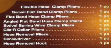 Набор щипцов для снятия и установки хомутов и шлангов 9пр., в кейсе FORSTIME FT-909G3