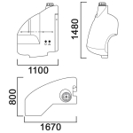 Промывочный бак Z350 с крышкой Анион 350 л.(1100x800x1480см;желтый) - арт.559565