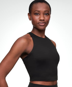 Oysho Майка Comfortlux с чашками и полосками на спине, черный