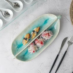 Блюдо овальное 32,8*15 см h4,5 см 2 секции   P.L. [1]