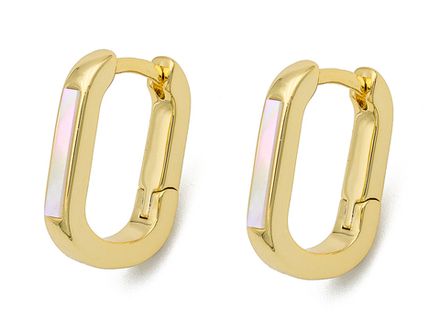 Швензы-Кольца 13х17,7мм, прямоугольные с перламутром