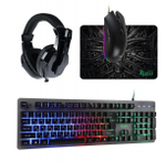Набор игровой клавиатура+мышь+гарнитура+коврик SmartBuy RUSH Hypnos черный (SBC-777G-K)