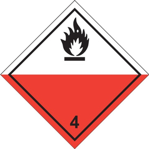 Знак-наклейка "Вещества, способные к самовозгоранию"
