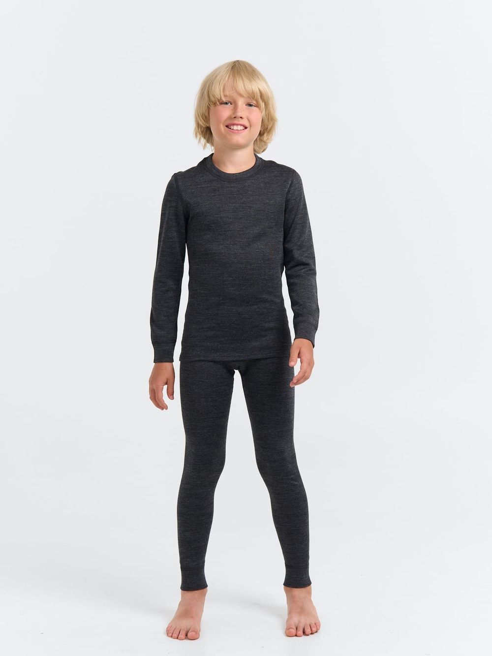 Комплект для мальчика (джемпер и брюки) "Графит меланж" 7+
