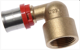 Фитинг пресс для металлопластиковой трубы Угол 16 x 1/2" Внутренняя резьба TeRma 02526