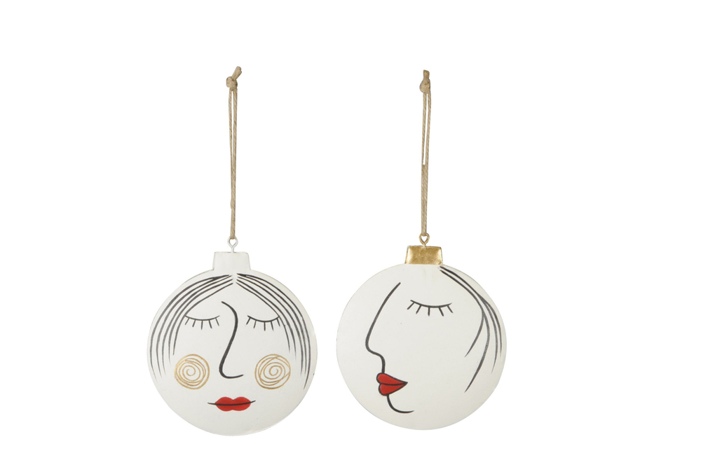 Декор подвесной "Лицо" в ассортименте 10x12см + 10см металл