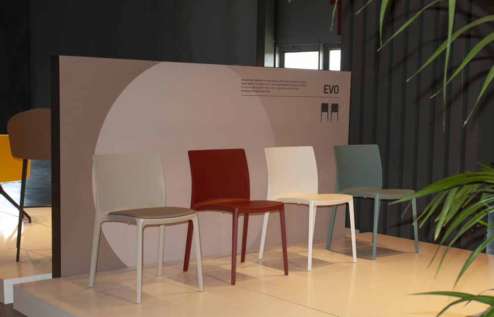 Стул пластиковый Papatya Evo-S, кирпично-красный