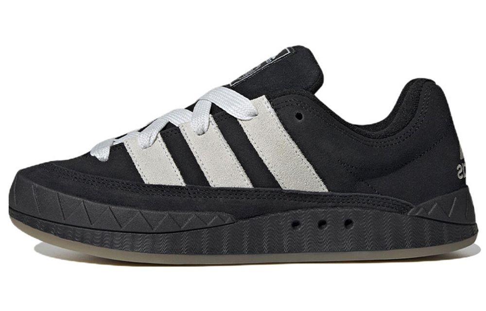 Adidas originals Adimatic leather comfortable trend non-slip wear-resistant lightweight low-top sneakers for men and women in the same style black and white