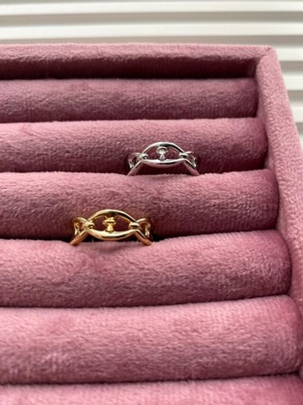 Кольцо-основа "Цепь "Celine"" с петелькой