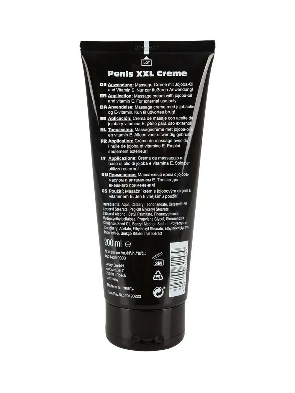 Крем для увеличения пениса Penis XXL Creme - 200 мл.
