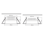 Встраиваемый светодиодный светильник, 10Вт