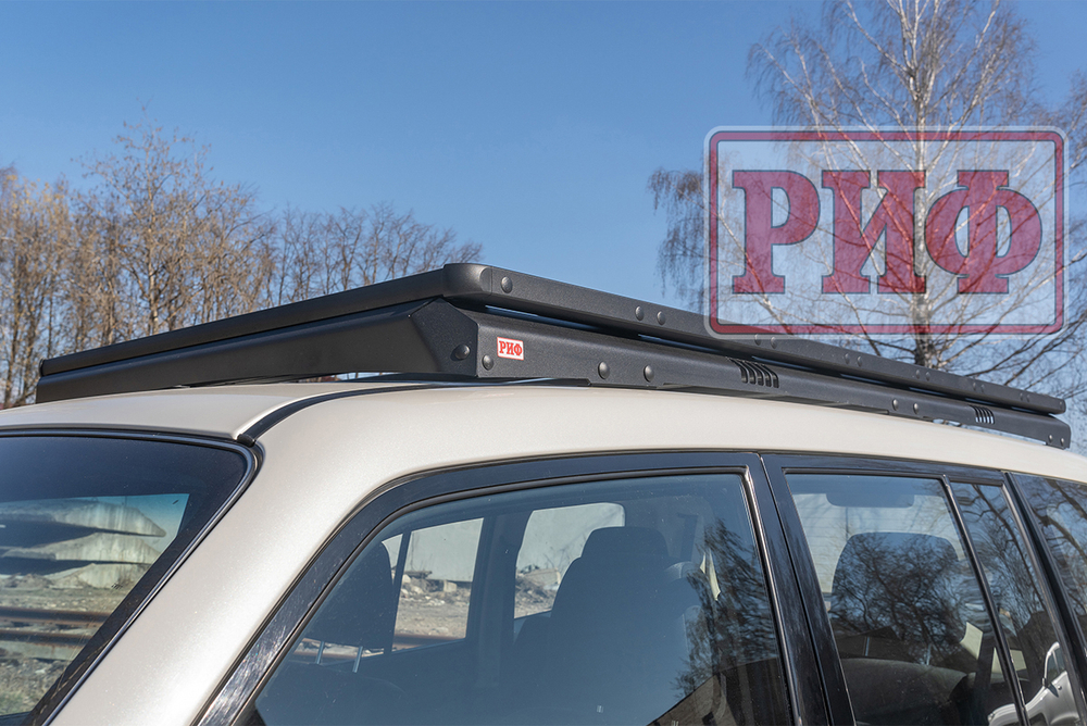 Багажник экспедиционный (платформа) алюминиевый 1150x2080 мм для Mitsubishi Pajero IV (с крепежом) РИФ