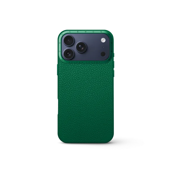 Чехол для iPhone 17 - Зернистая кожа - зелёный