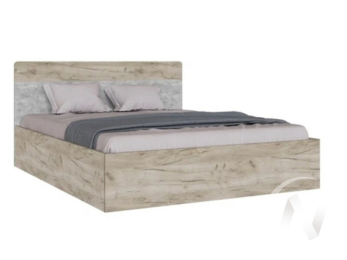 Корпус кровати 1;6м Спальня Вегас (дуб крафт серый/цемент)