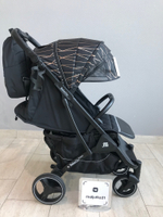 Коляска прогулочная Babalo 2024 Золотая полоска текстиль на черной раме