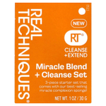 Real Techniques, Miracle Blend и очищающий набор, 3 продукта