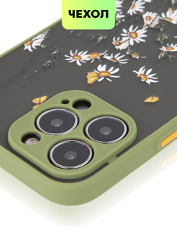 Чехол BROSCORP для Apple iPhone 13 Pro Max оптом (арт. IP13PROMAX-ST-TPU-KHAKI-PRINT)