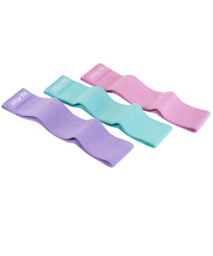 Мини-эспандер ES-204, низкая нагрузка, текстиль, розовый пастель