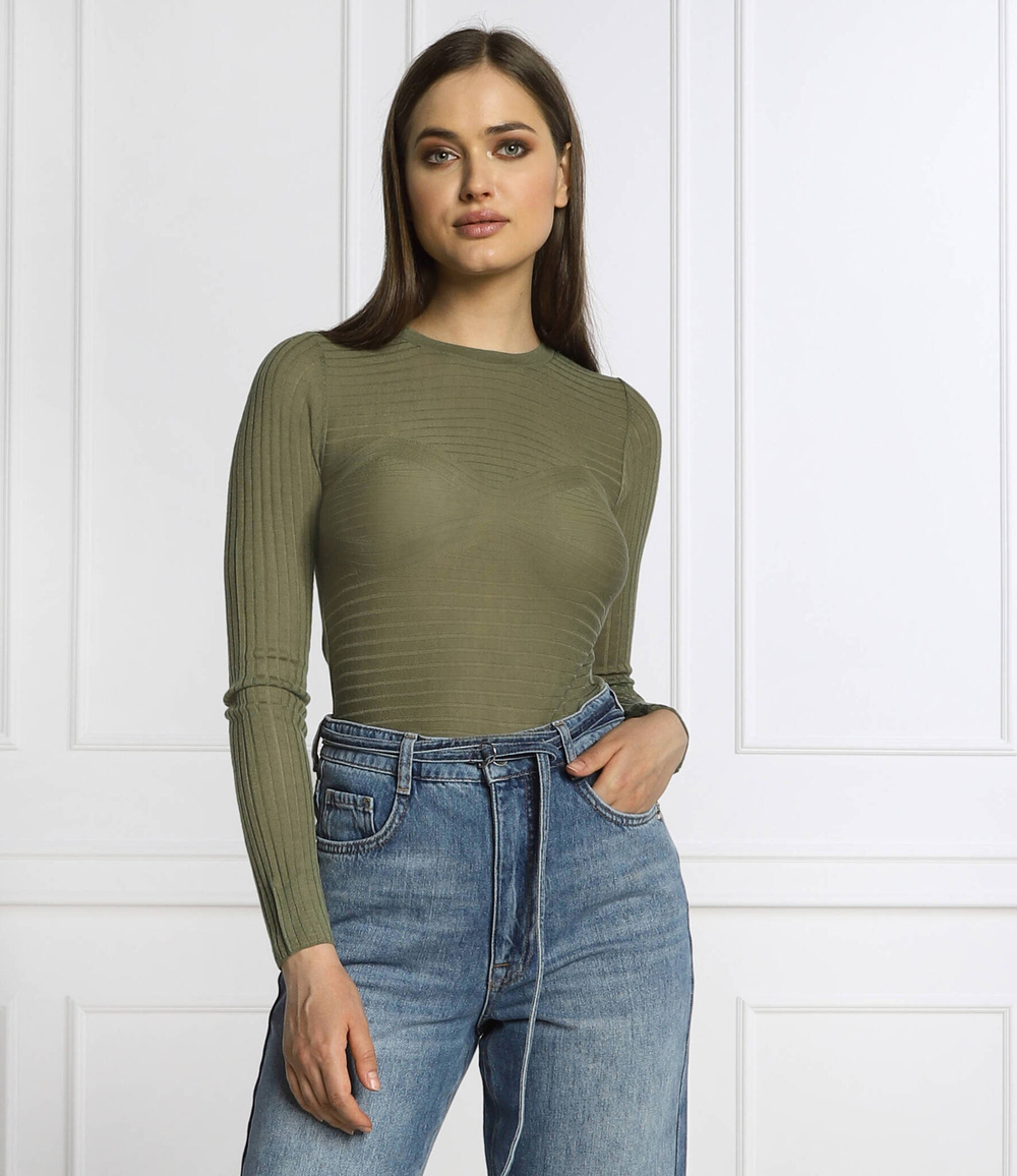 хлопковая блузка Patrizia Pepe - оливковый(8K0057 K034)