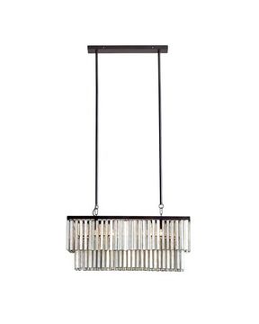Черная прямоугольная люстра «Авиано»