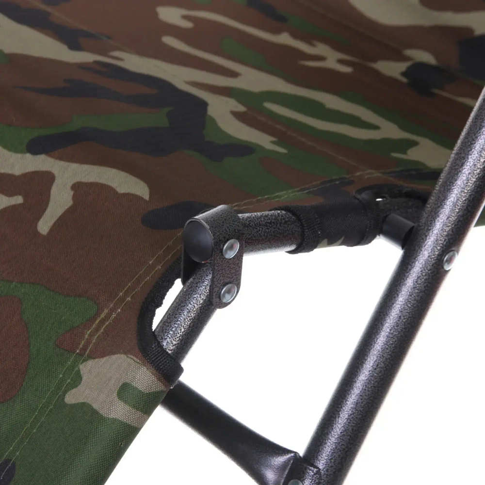 Шезлонг (раскладушка) 153*60*79см «Хаки» с подголовником, 2 положения ДоброСад