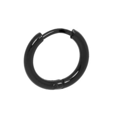 Серьга кольцо черная (2,0*10) (020)