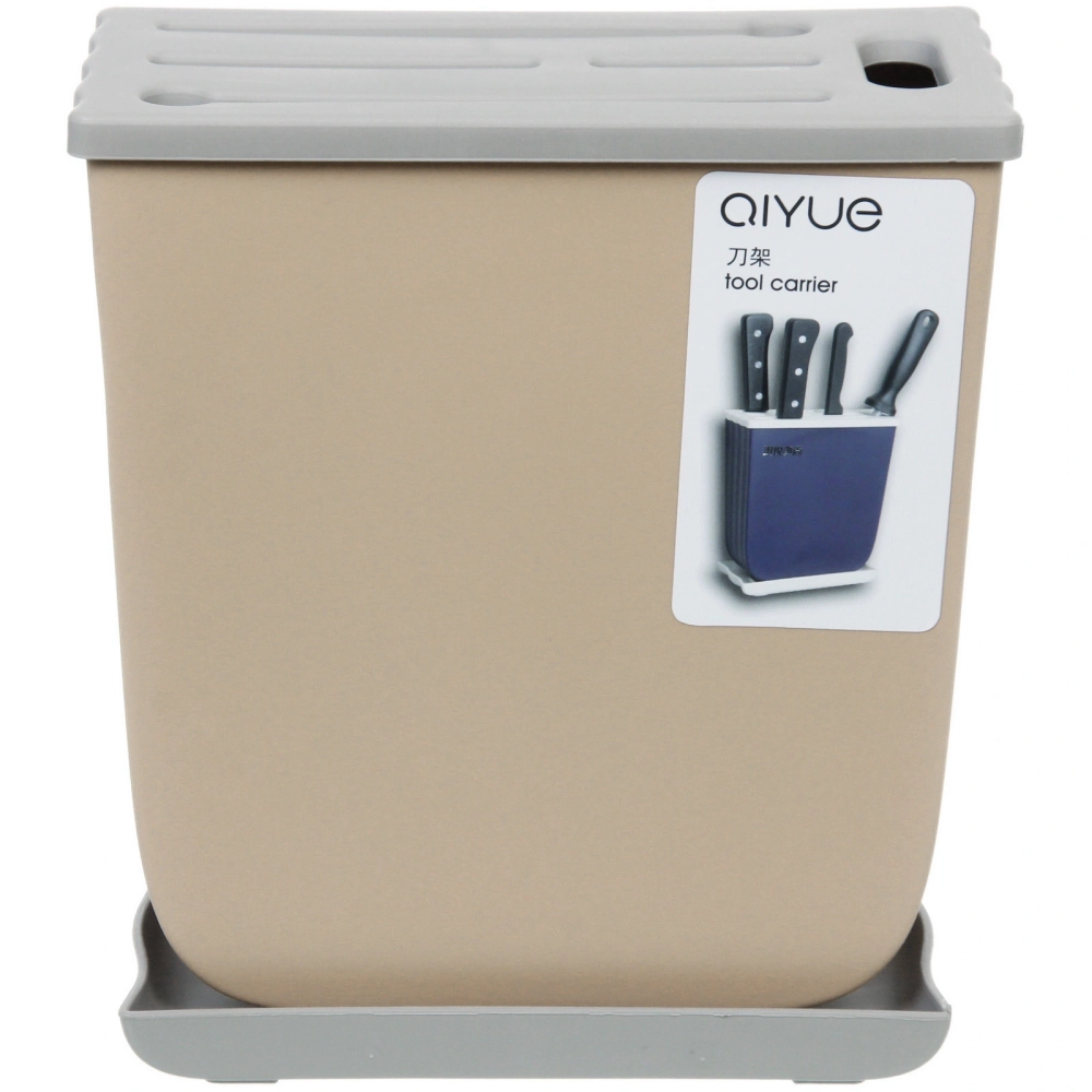 Подставка для ножей «Стиль» 19*16*7см с поддоном, микс