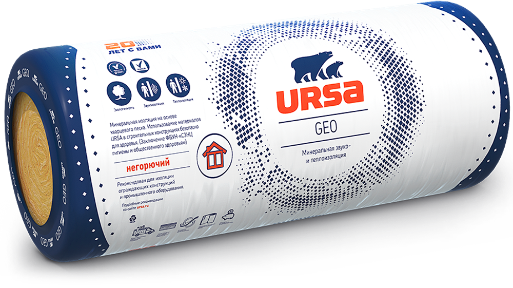 Тепло- и звукоизоляция GEO URSA 50 мм 20 м2