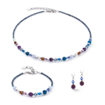 Серьги Coeur de Lion Purple-Blue 4345/21-0807